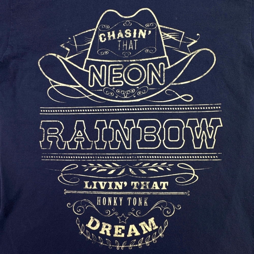 Alan Jackson 'Chasin That‎ Neon Rainbow' Western T-Shirt Size Medium